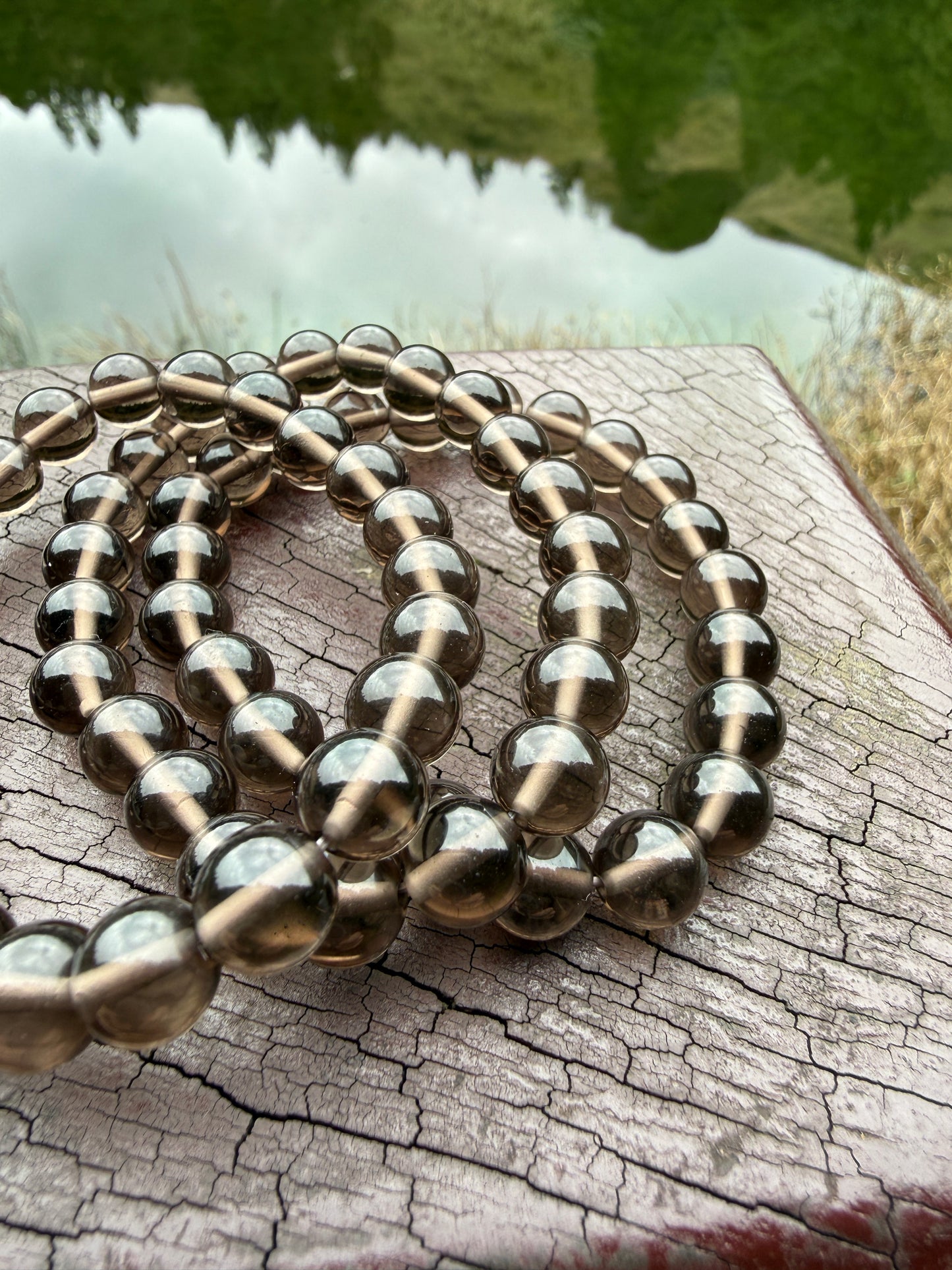 【高透茶水晶手串】