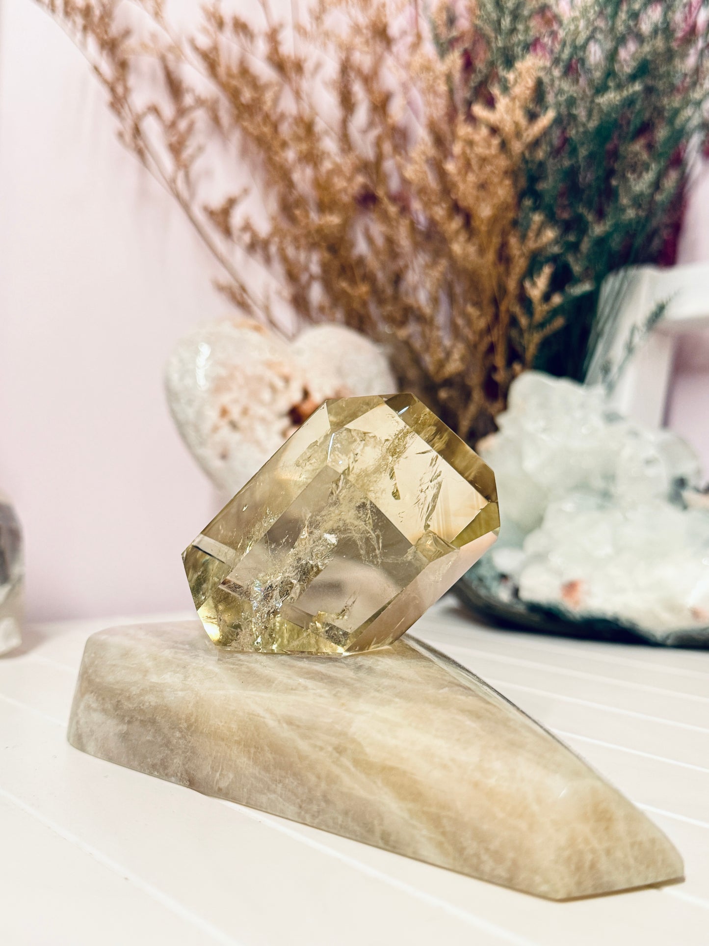 【彩虹黃水晶隨形 】