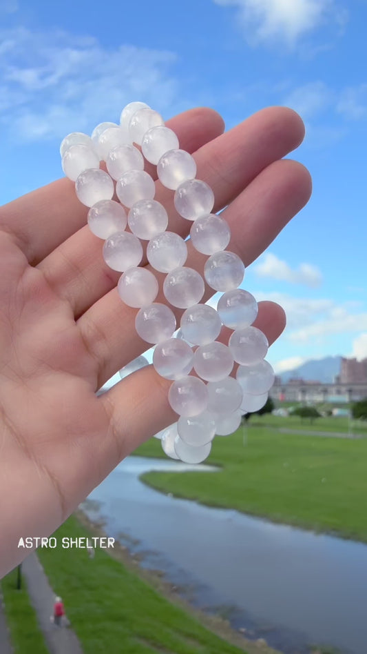 【摩洛哥透石膏手串】